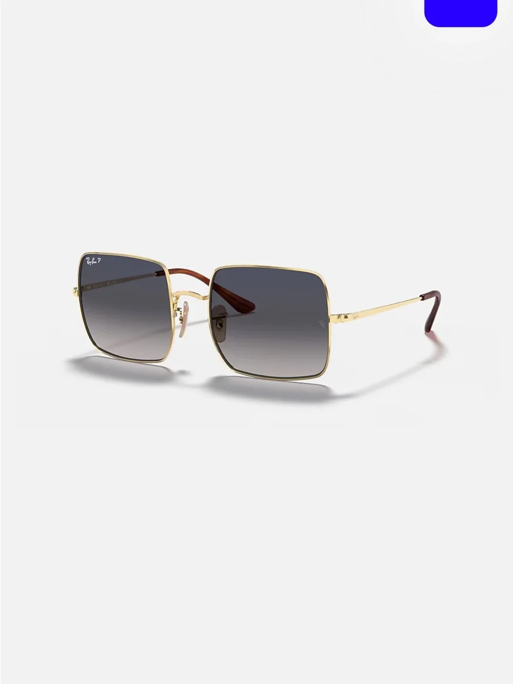 Ray-Ban Women's Gold Frame Square 1971 Classic Sunglasses